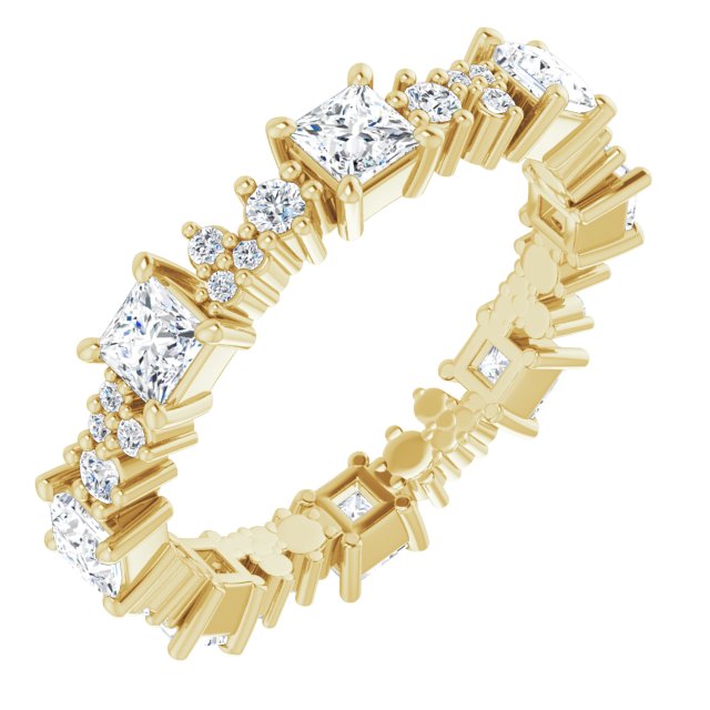 1.80 ct. Princess & Round Diamond Eternity Band-VIRABYANI